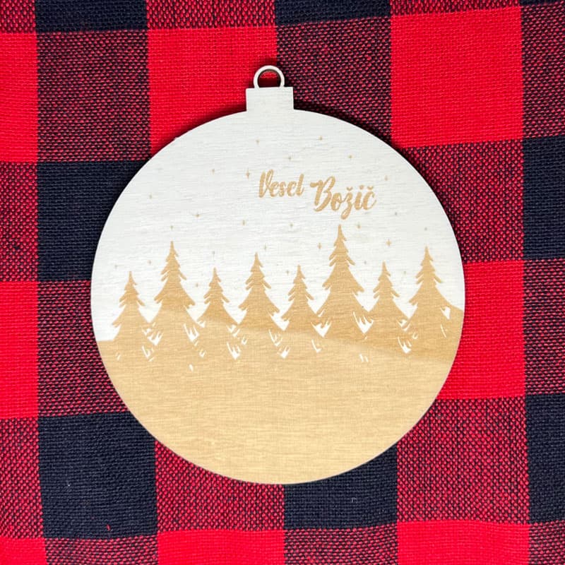 vesel božič okrasek za na smrekico